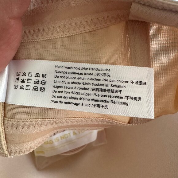 DELIMIRA Womens Strapless Push Up Bra Underwire Contour Multiway Plus 42DD Beige - Picture 5 of 6